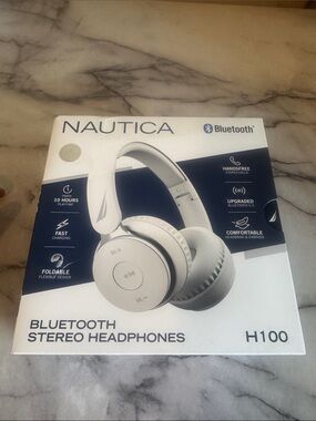 Nautica H100 Bluetooth 5.3 Wireless Headphones White With Box